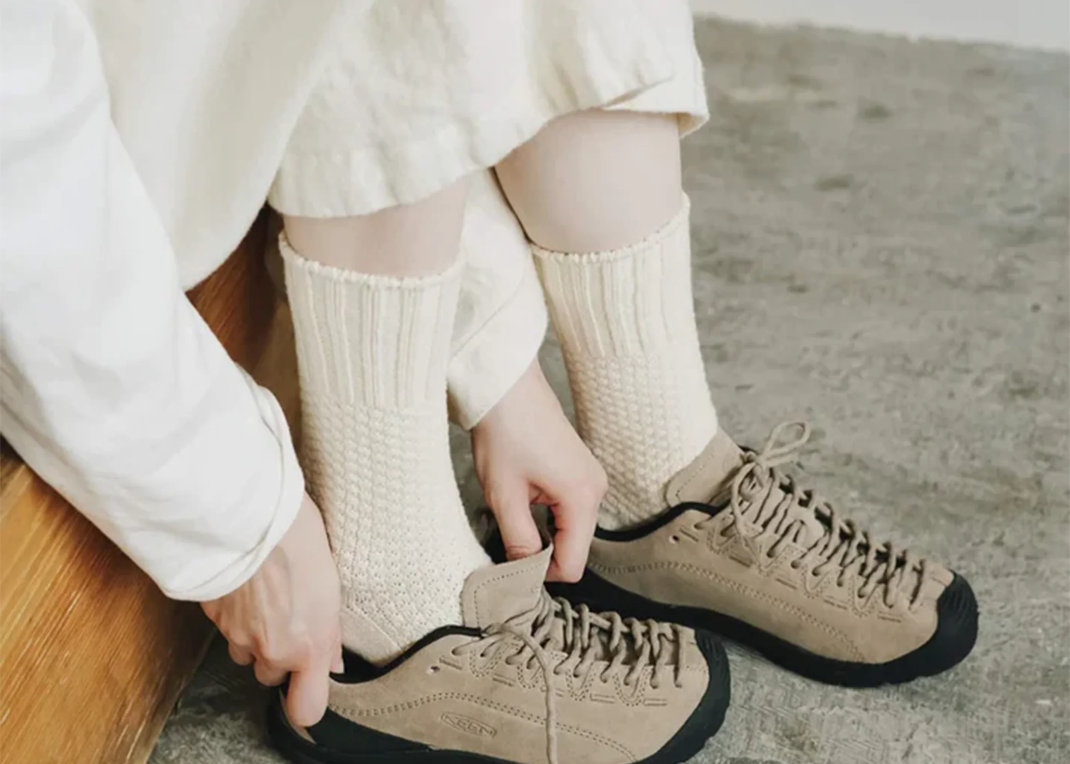 Boot Socks Ivory - Image 3