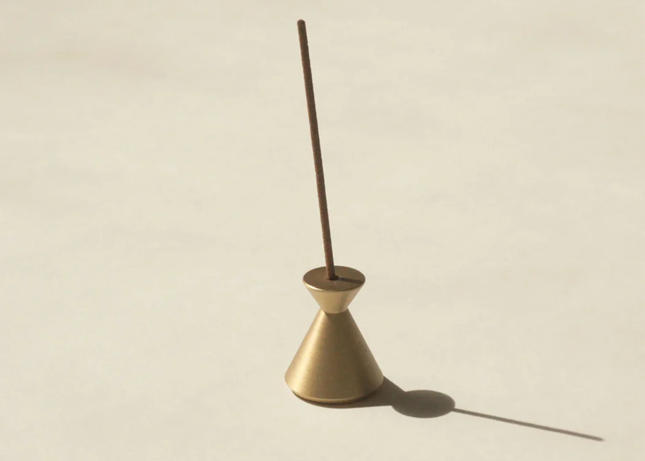 Hourglass Brass Incense Holder - Image 2
